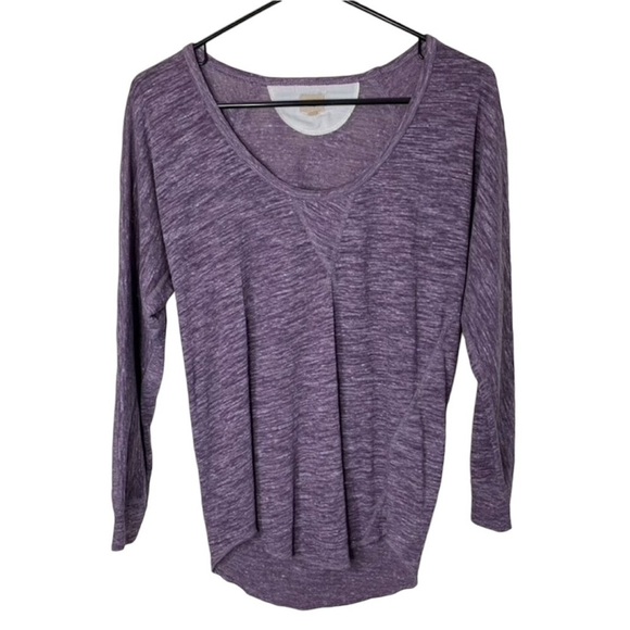 Aritzia Wilfred Free Top Henley 3/4 length sleeve Purple y2k 2000s Size XS - Picture 1 of 15